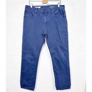Gap 1969 Mens Slim Fit Corduroy Pants‎ Blue Size 36x32 Cotton Casual Classic
